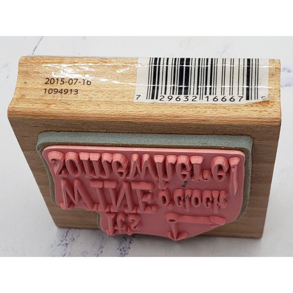 Studio G It’s Wine O’Clock Somewhere! Hot Fudge Studios Rubber Stamp Hampton Art - Picture 2 of 7